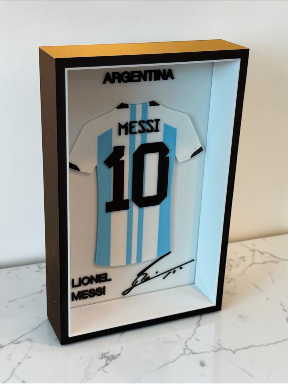 Argentina Messi #10 3D Jersey Display Box| World Cup Fan Gift - Picture 2 of 2
